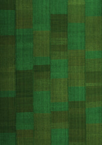 Abstract Green Contemporary Rug, con1157grn