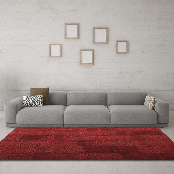 Contemporary Red Washable Rugs