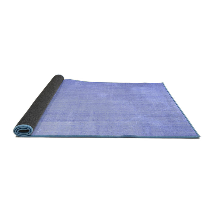 Sideview of Solid Blue Modern Rug, con1158blu