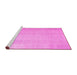 Sideview of Machine Washable Solid Pink Modern Rug, wshcon1158pnk