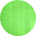 Square Solid Green Modern Rug, con1158grn