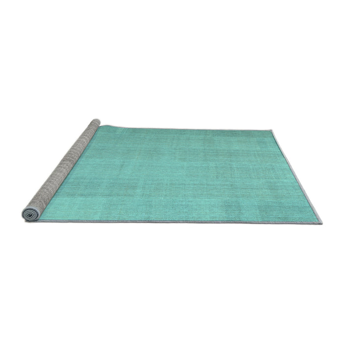 Sideview of Machine Washable Solid Light Blue Modern Rug, wshcon1158lblu
