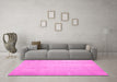 Machine Washable Solid Pink Modern Rug in a Living Room, wshcon1158pnk