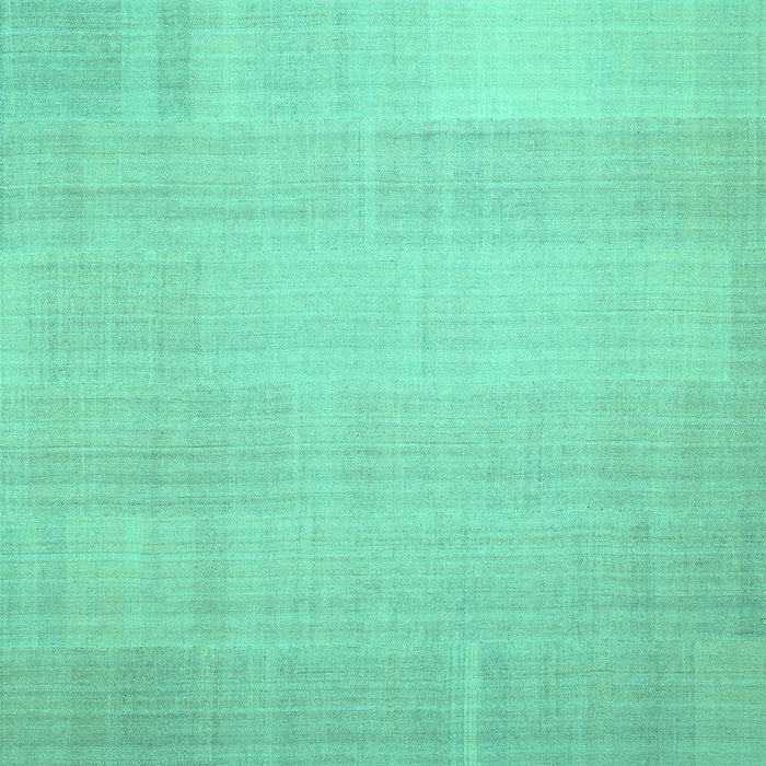 Square Machine Washable Solid Turquoise Modern Area Rugs, wshcon1158turq