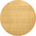 Round Solid Brown Modern Rug, con1158brn