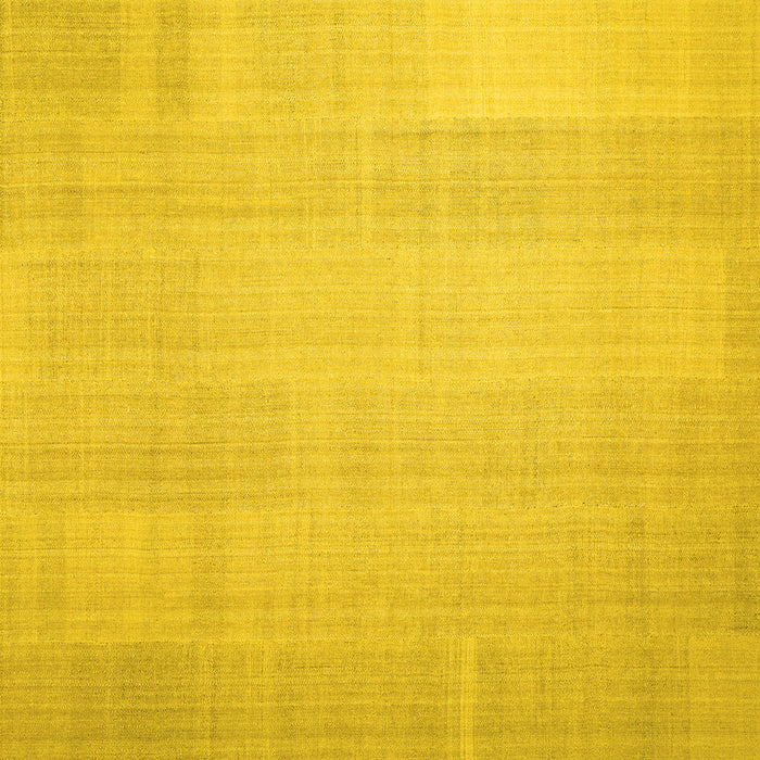 Square Machine Washable Solid Yellow Modern Rug, wshcon1158yw