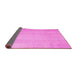 Sideview of Solid Pink Modern Rug, con1158pnk