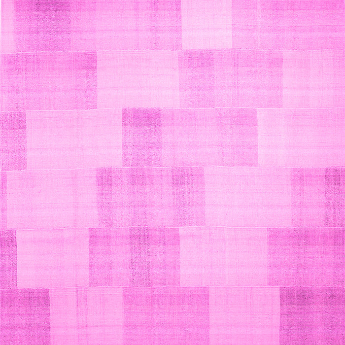 Square Machine Washable Solid Pink Modern Rug, wshcon1159pnk