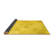 Sideview of Solid Yellow Modern Rug, con1159yw