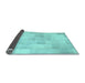 Sideview of Solid Light Blue Modern Rug, con1159lblu