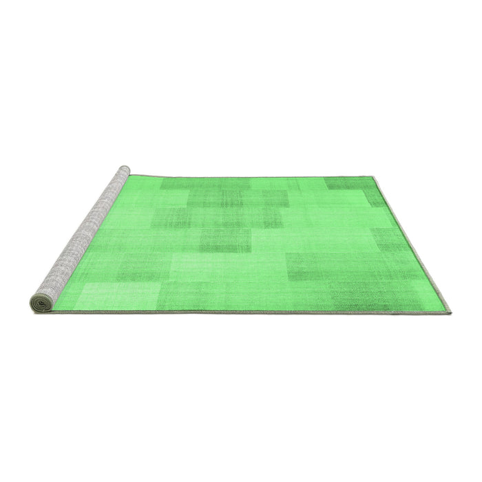 Sideview of Machine Washable Solid Emerald Green Modern Area Rugs, wshcon1159emgrn