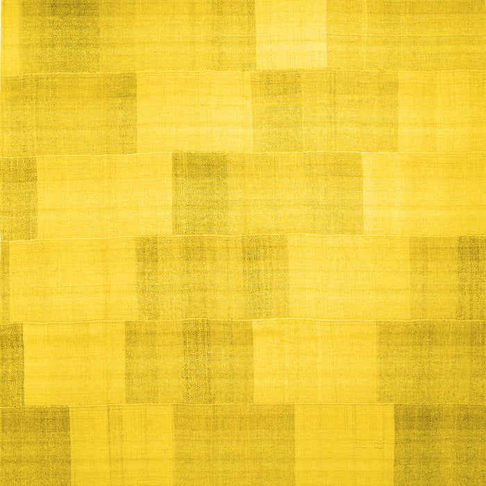 Square Solid Yellow Modern Rug, con1159yw