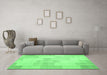 Machine Washable Solid Emerald Green Modern Area Rugs in a Living Room,, wshcon1159emgrn