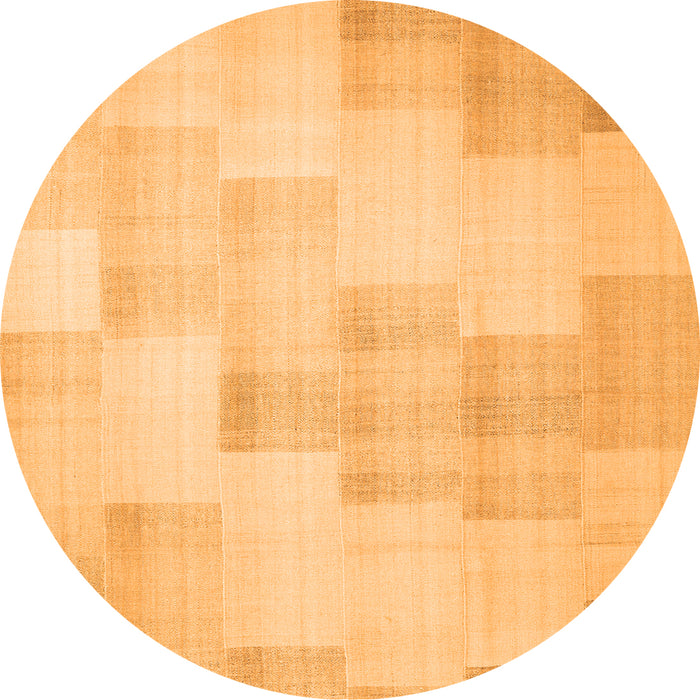 Square Solid Orange Modern Rug, con1159org