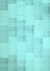 Solid Light Blue Modern Rug, con1159lblu