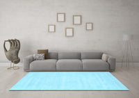 Machine Washable Abstract Light Blue Contemporary Rug, wshcon115lblu