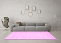 Machine Washable Abstract Pink Contemporary Rug, wshcon115pnk