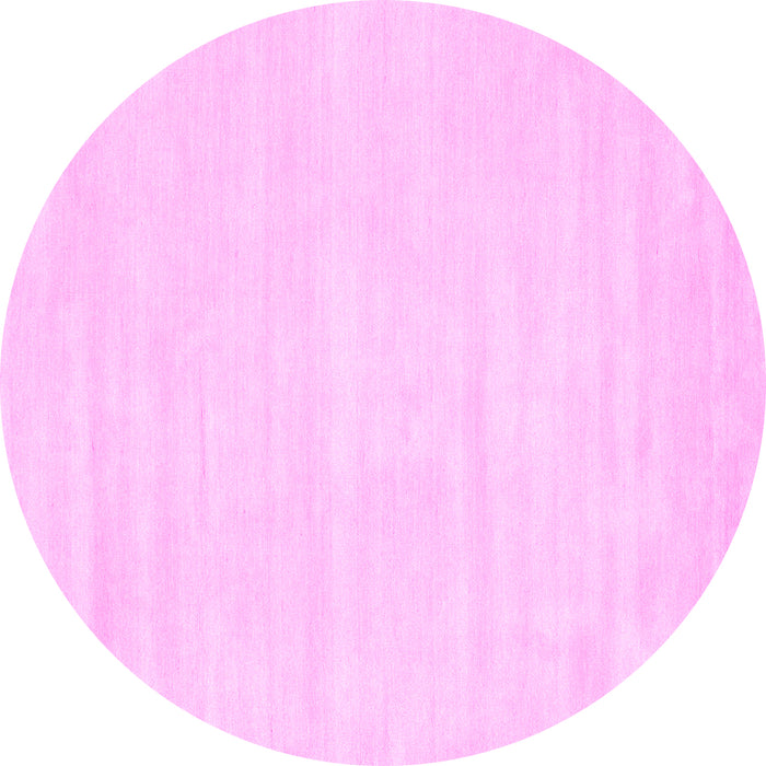 Round Abstract Pink Contemporary Rug, con115pnk