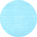 Round Machine Washable Abstract Light Blue Contemporary Rug, wshcon115lblu