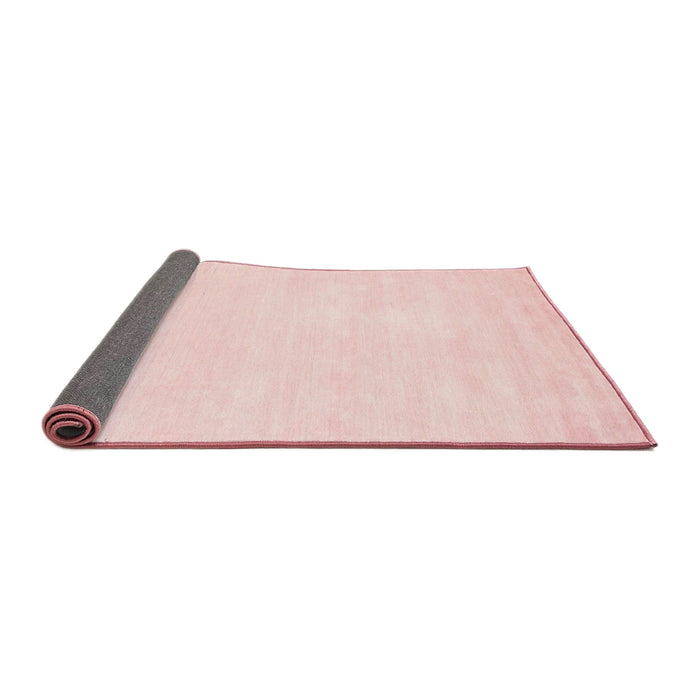 Thickness of Contemporary Light Red Pink Modern Rug, con116