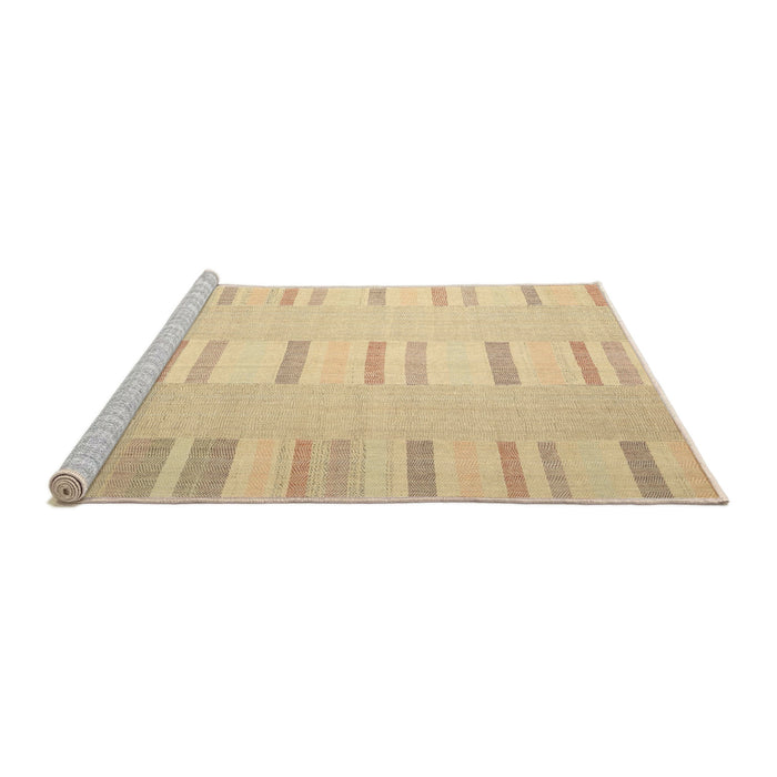 Serging Thickness of Machine Washable Contemporary Brown Gold Rug, wshcon1160