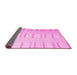 Sideview of Solid Pink Modern Rug, con1160pnk