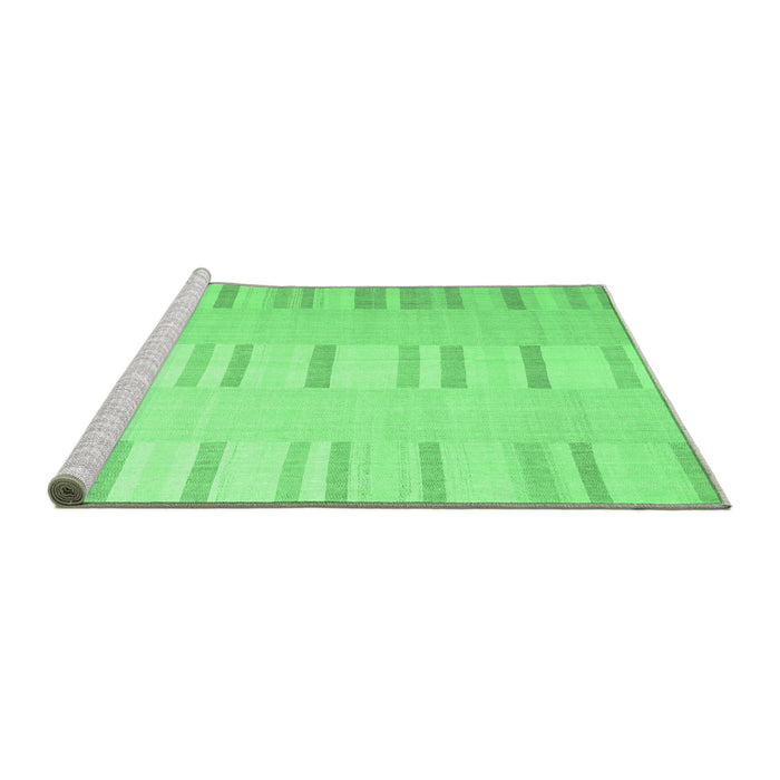Sideview of Machine Washable Solid Emerald Green Modern Area Rugs, wshcon1160emgrn