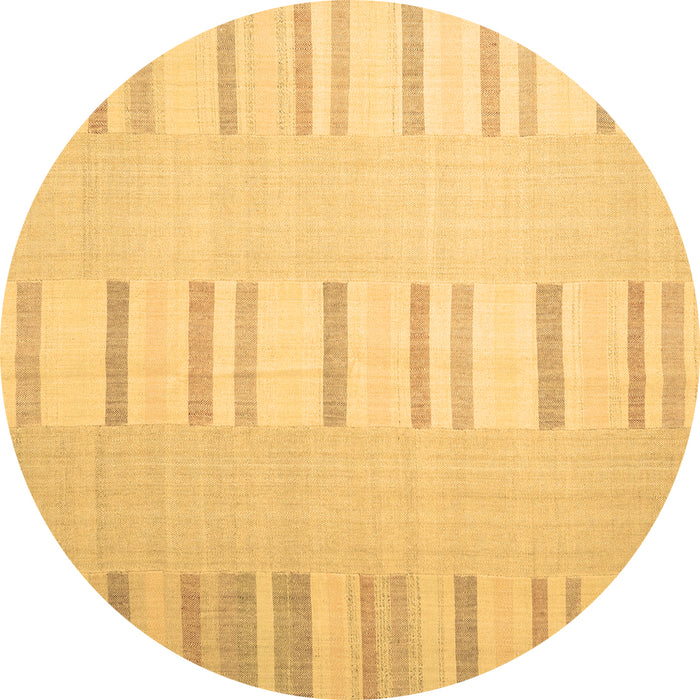 Round Machine Washable Solid Brown Modern Rug, wshcon1160brn