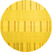 Round Solid Yellow Modern Rug, con1160yw