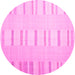 Round Solid Pink Modern Rug, con1160pnk