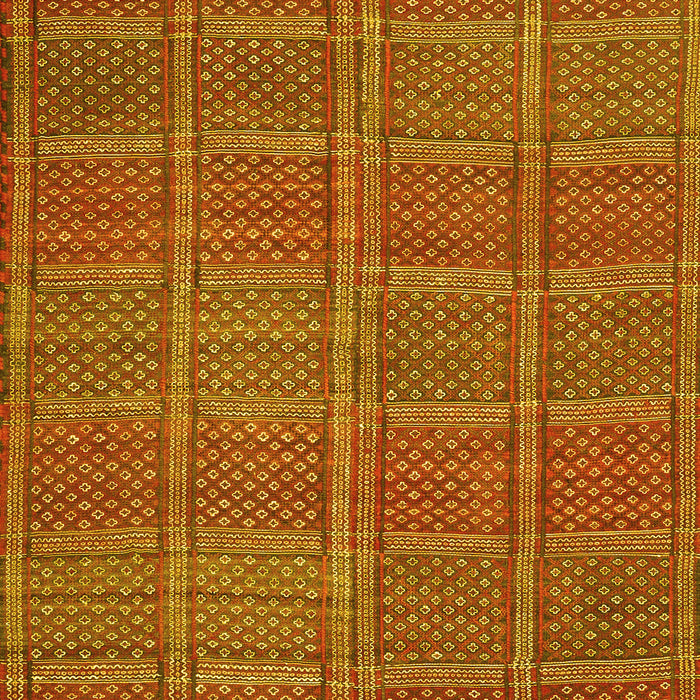 Machine Washable Oriental Yellow Traditional Rug, wshcon1161yw