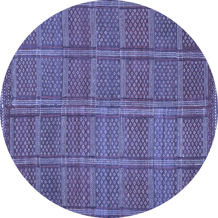 Round Machine Washable Oriental Blue Traditional Rug, wshcon1161blu