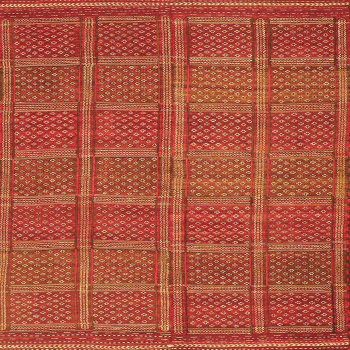 Round Machine Washable Oriental Orange Traditional Area Rugs, wshcon1161org