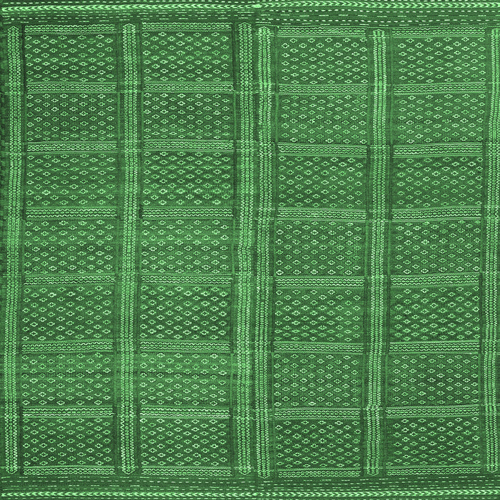 Square Oriental Emerald Green Traditional Rug, con1161emgrn