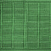 Square Oriental Emerald Green Traditional Rug, con1161emgrn