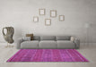 Machine Washable Oriental Purple Traditional Area Rugs in a Living Room, wshcon1161pur