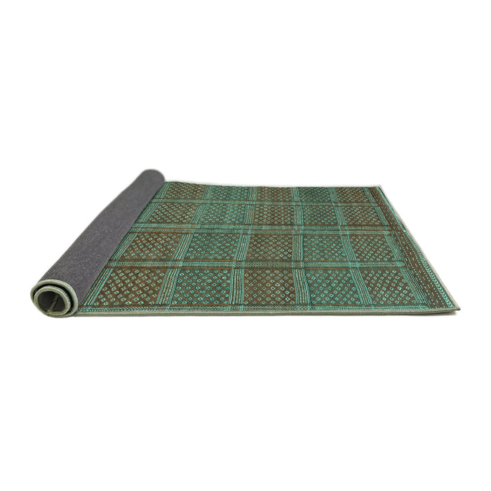 Sideview of Oriental Turquoise Traditional Rug, con1161turq