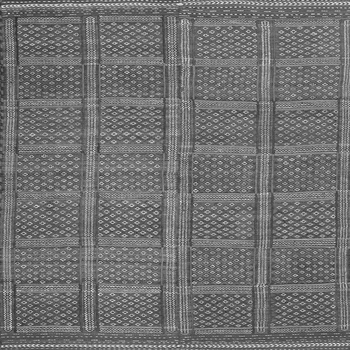 Round Machine Washable Oriental Gray Traditional Rug, wshcon1161gry