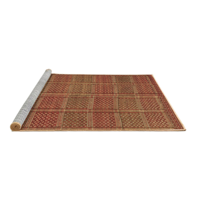 Sideview of Machine Washable Oriental Brown Traditional Rug, wshcon1161brn