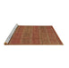 Sideview of Machine Washable Oriental Brown Traditional Rug, wshcon1161brn