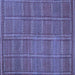 Square Oriental Blue Traditional Rug, con1161blu