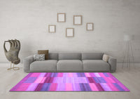 Machine Washable Abstract Purple Contemporary Rug, wshcon1162pur