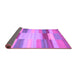 Sideview of Abstract Purple Contemporary Rug, con1162pur