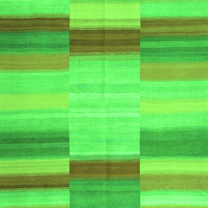 Serging Thickness of Machine Washable Abstract Green Contemporary Area Rugs, wshcon1162grn