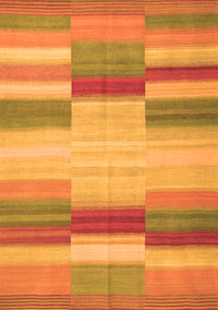 Abstract Orange Contemporary Rug, con1162org