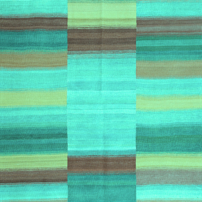 Machine Washable Abstract Turquoise Contemporary Area Rugs, wshcon1162turq