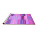 Sideview of Machine Washable Abstract Purple Contemporary Area Rugs, wshcon1162pur