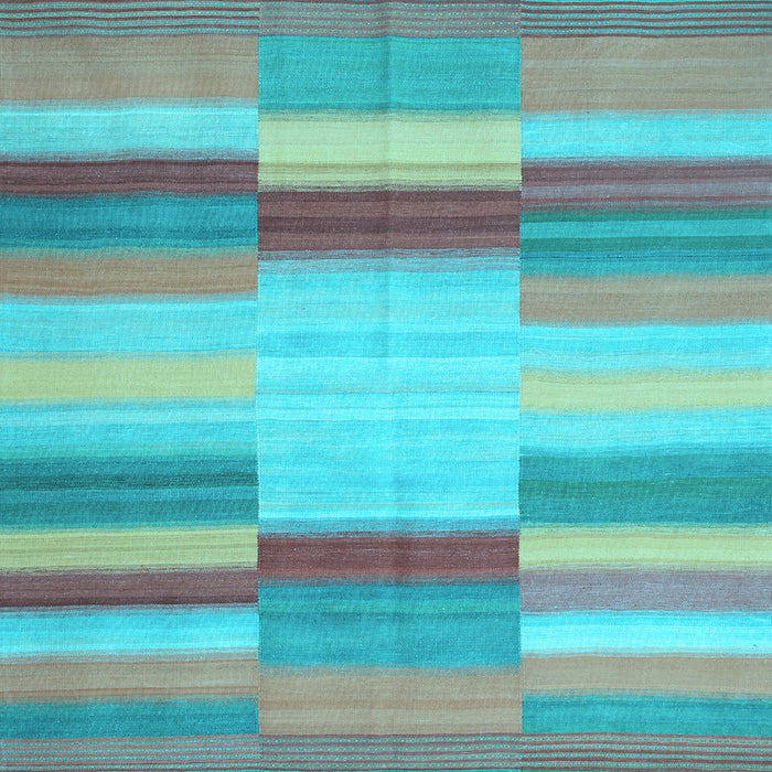 Square Abstract Light Blue Contemporary Rug, con1162lblu