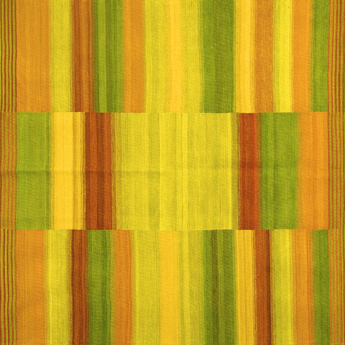 Square Abstract Yellow Contemporary Rug, con1162yw