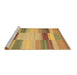 Sideview of Machine Washable Abstract Brown Contemporary Rug, wshcon1162brn